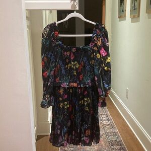Elliatt Black Floral Smocked Dress